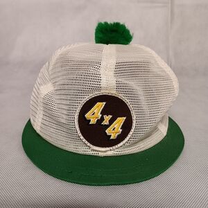 Vintage Walnut Grove 4x4 Ag Full Mesh Pom Pom Snapback Golf Hat K-Brand USA